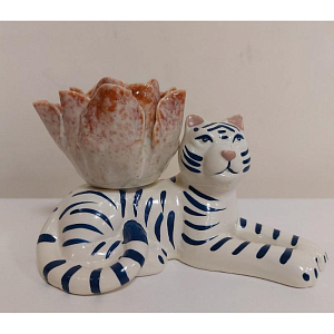 Набор подсвечников Bloomingville "Rory", 2 шт, полоски на белом (уцененный)